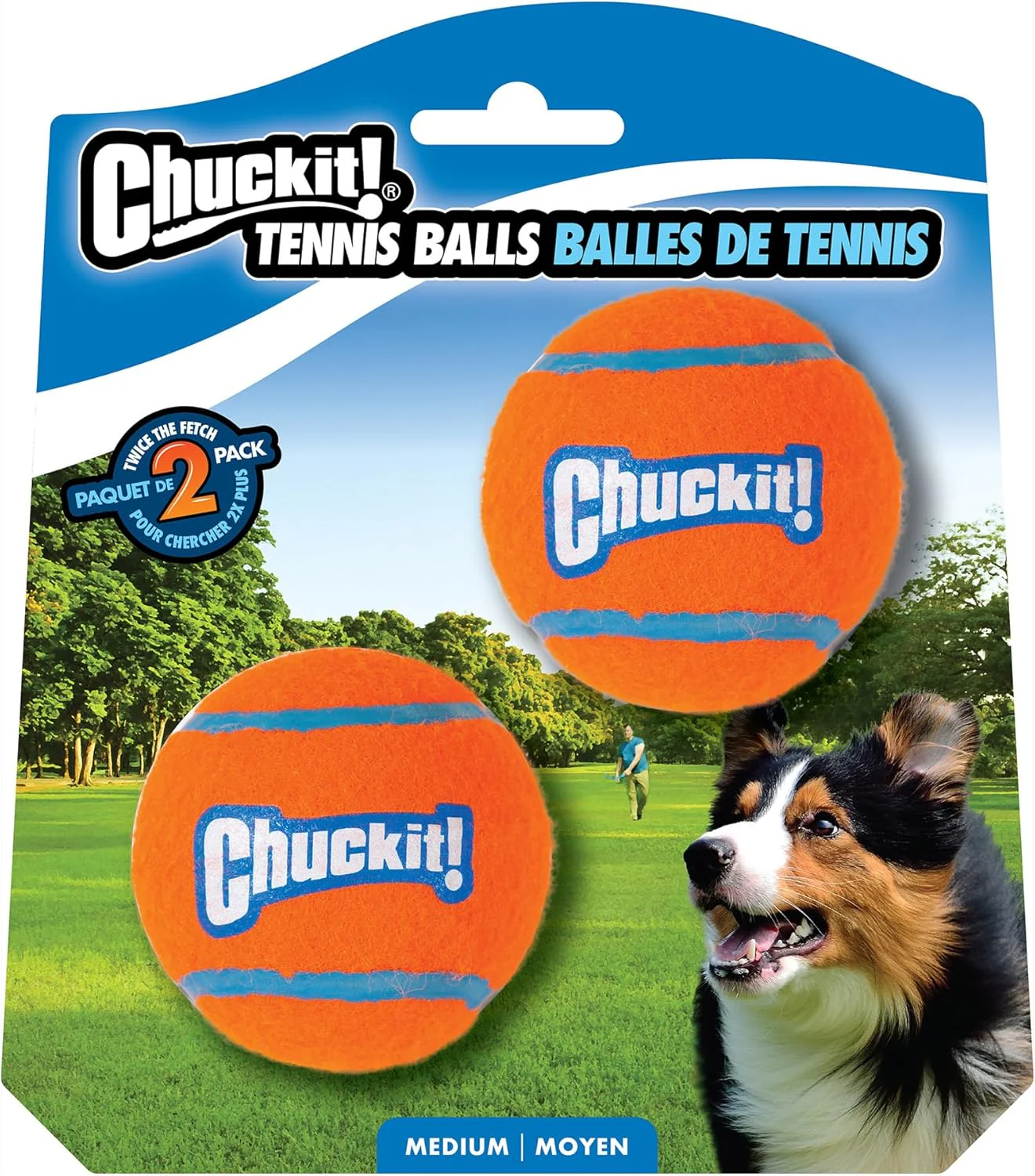 Chuckit! Dog Tennis Ball Dog Toy, for dogs 20-60 lbs, Pack of 2 - Image 3