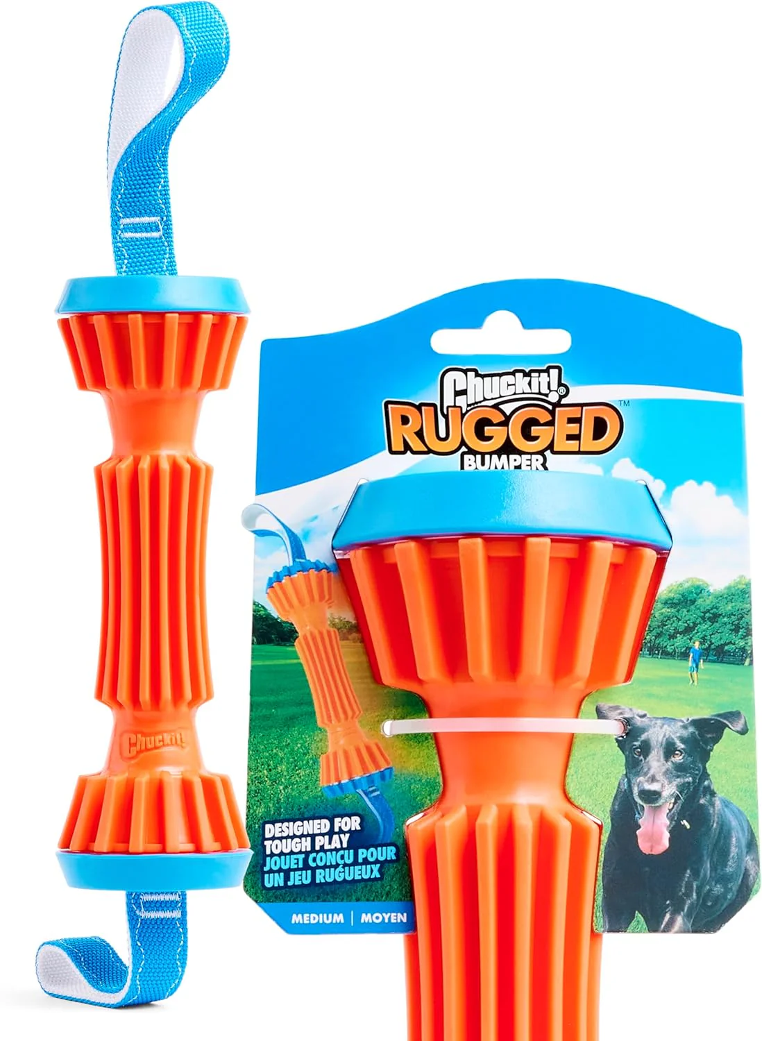 Chuckit! Rugged Bumper Dog Toy - Durable Fetch Stick with TPR Ridges for Easy Grip - Tug-of-War Toy for Medium and Large Dogs - Floats in Water - Image 6