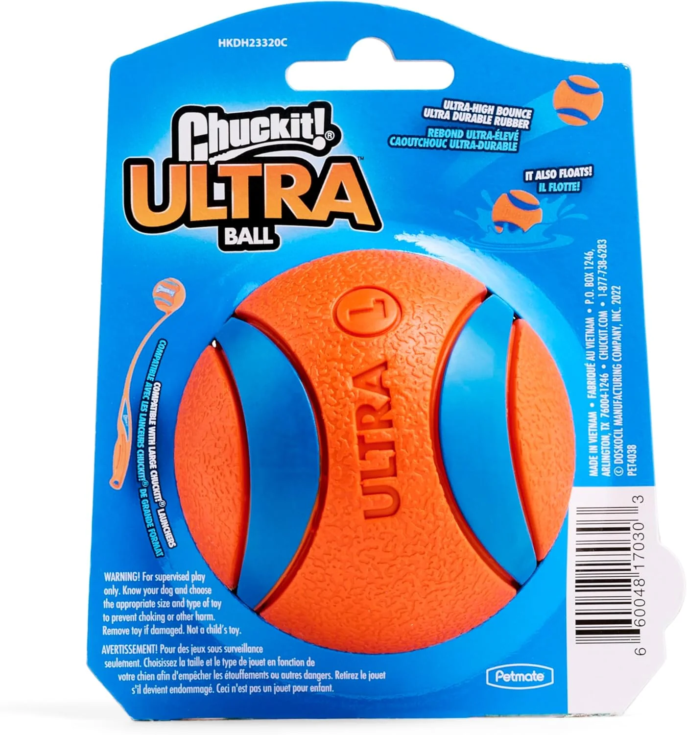 Chuckit! Ultra Ball Dog Toy - For Dogs 60-100 lbs - Made from Durable Rubber - Super Bouncy - Floats in Water - 3-inch Diameter - Pack of 1 - Image 8