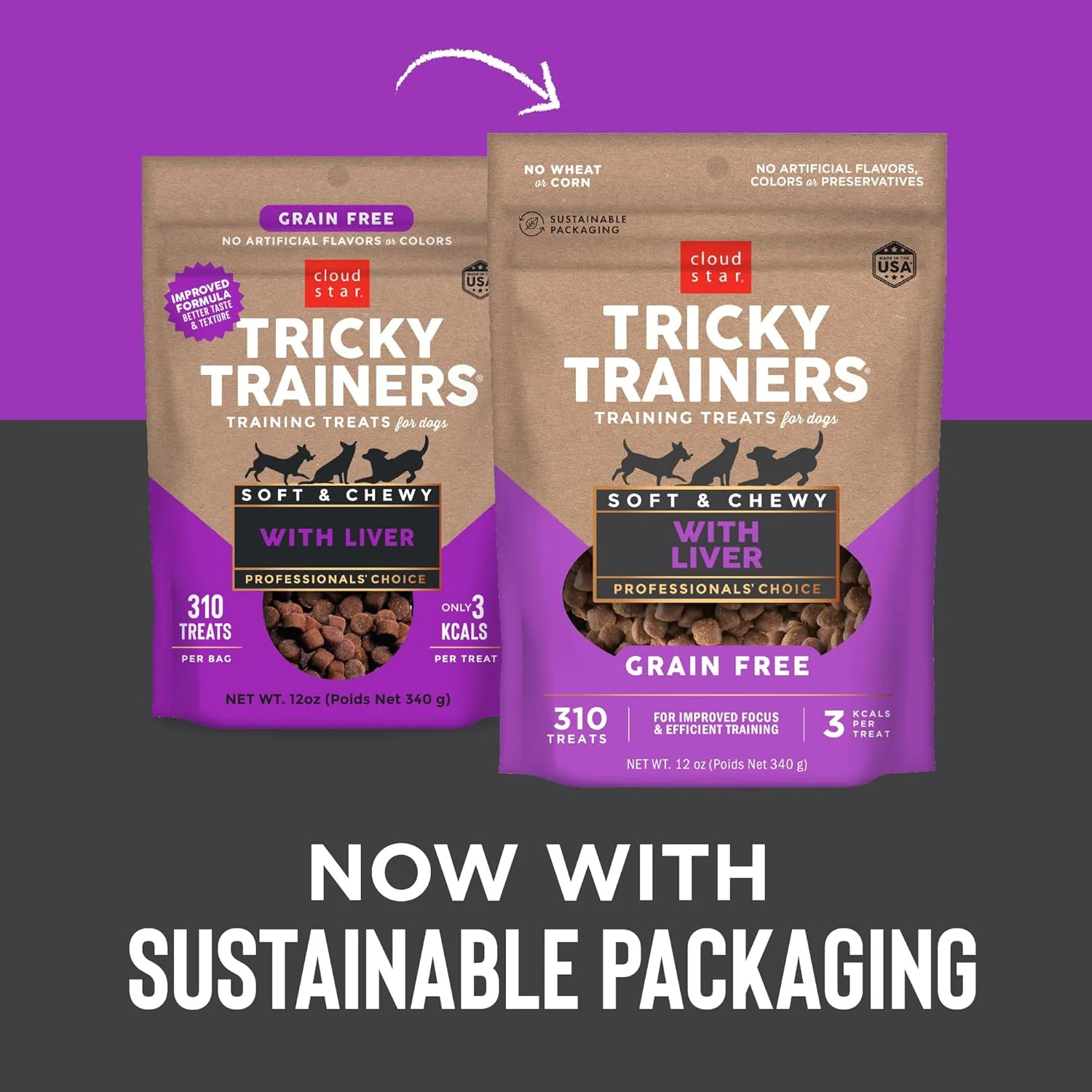 Cloud Star Tricky Trainers Soft & Chewy Dog Training Treats, Liver Flavor, Grain-Free Low Calorie Behavior Aid with 310 treats - Image 3