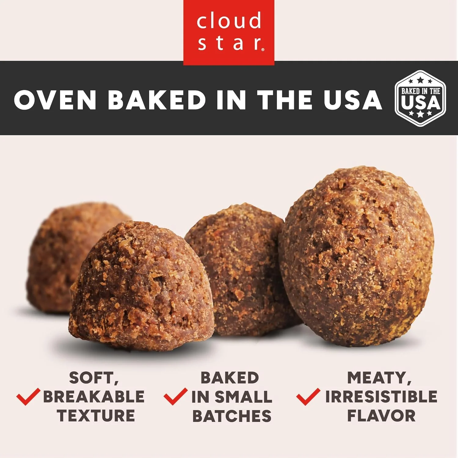 Cloud Star Wag More Bark Less Grain Free Meatballs Dog Treats with Beef - Image 4