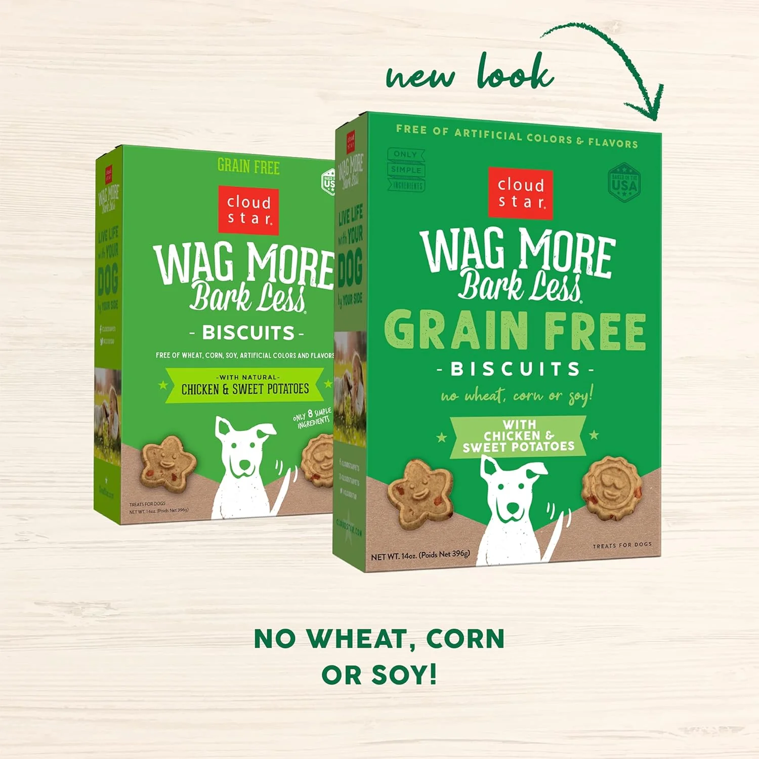 Cloud Star Wag More Bark Less - Dog Treats - Crunchy Biscuits - Grain Free Chicken & Sweet Potato - Image 4