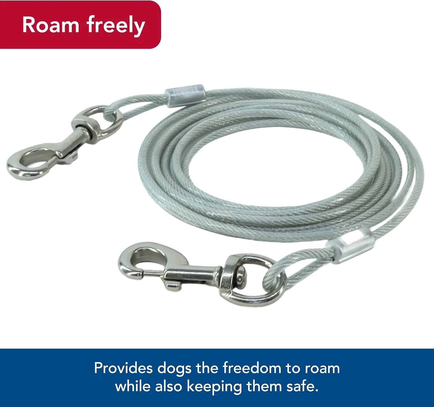 Coastal Pet Titan Giant Cable Dog Tie Out - Heavy-Duty Dog Tie Out Cable - Cable Tie Out for Dogs up to 150 lbs - Rust-Resistant Pet Tie Out Cable - Quality Dog Supplies - Image 4