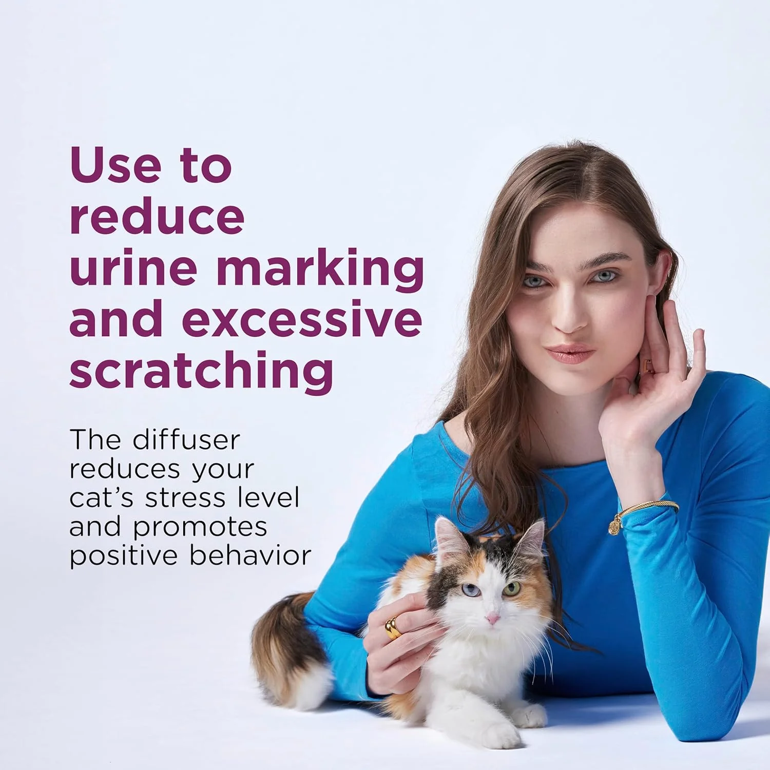 Comfort Zone 30 Day Starter Kit: 1 Cat Calming Diffuser & 1 Refill; Cat Pheromones Help Anxiety; Reduce Stress, Urine Marking, Scratching - Image 2