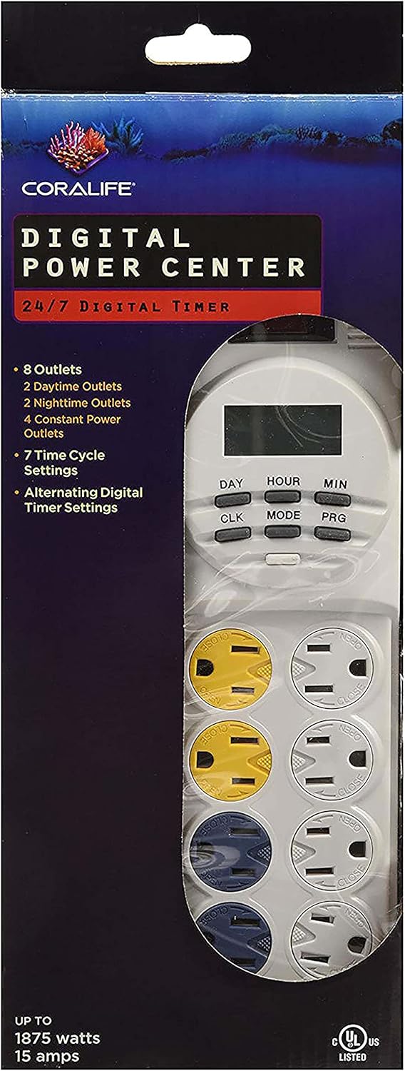 Coralife Aquarium Fish Tank 8-Outlet 24/7 Digital Power Center Timer - Image 8
