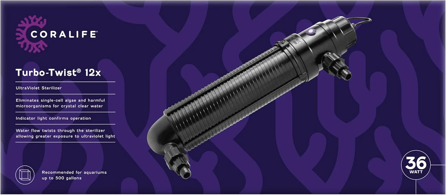 Coralife Aquarium Fish Tank Marine Salt Water Turbo-Twist UV Sterilizer - Image 15