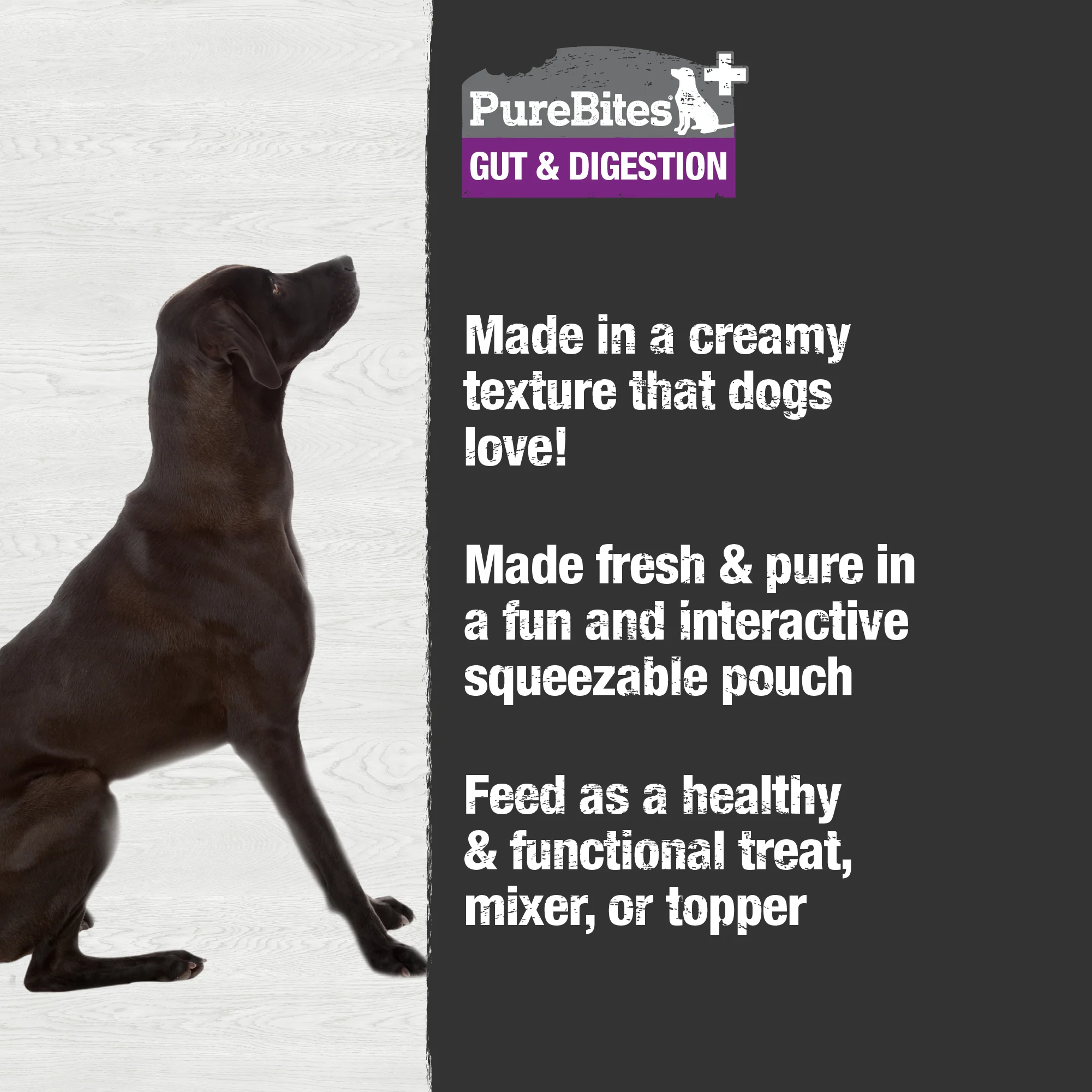 PureBites+ Gut & Digestion Squeezables for Dogs, only 5 Ingredients - Image 4