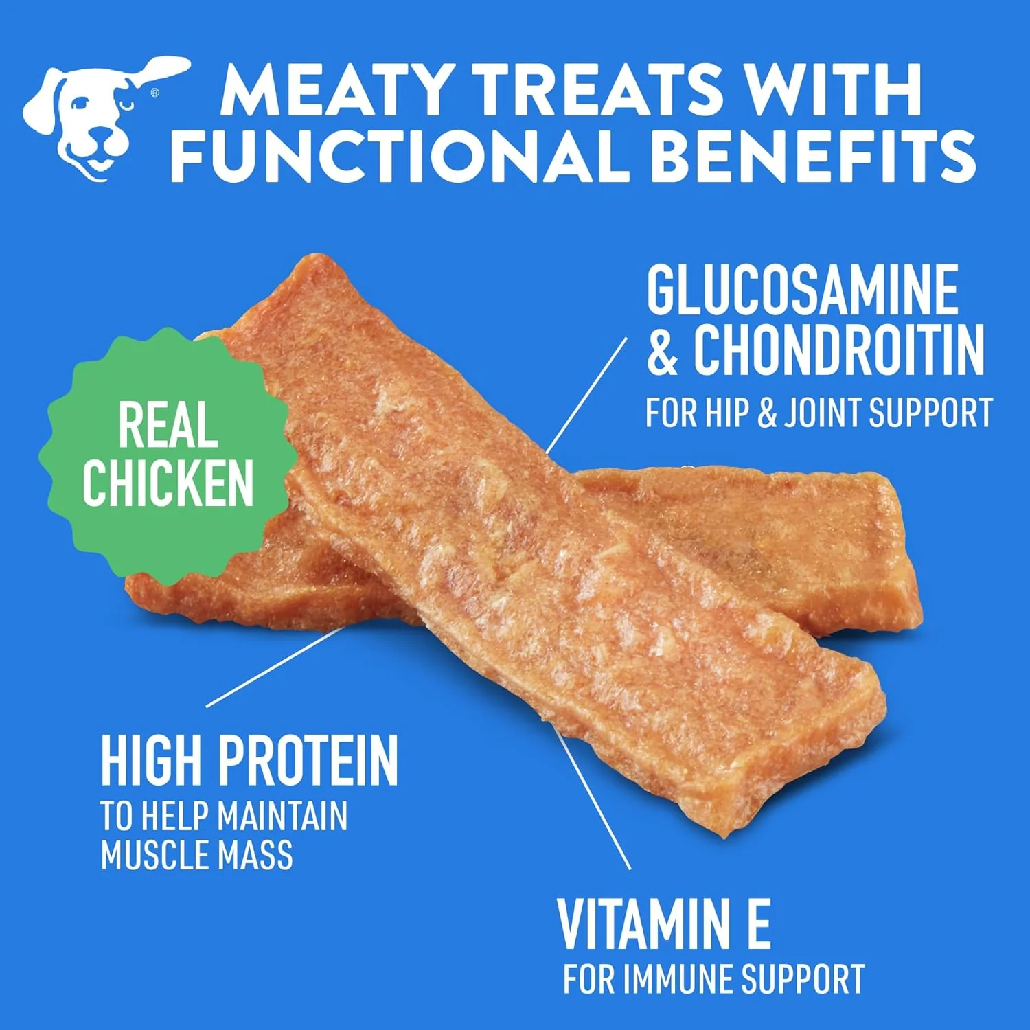 Dogswell Jerky Hip and Joint Dog Treats Grain Free Made in USA Only, Glucosamine and Chondroitin, Chicken - Image 5