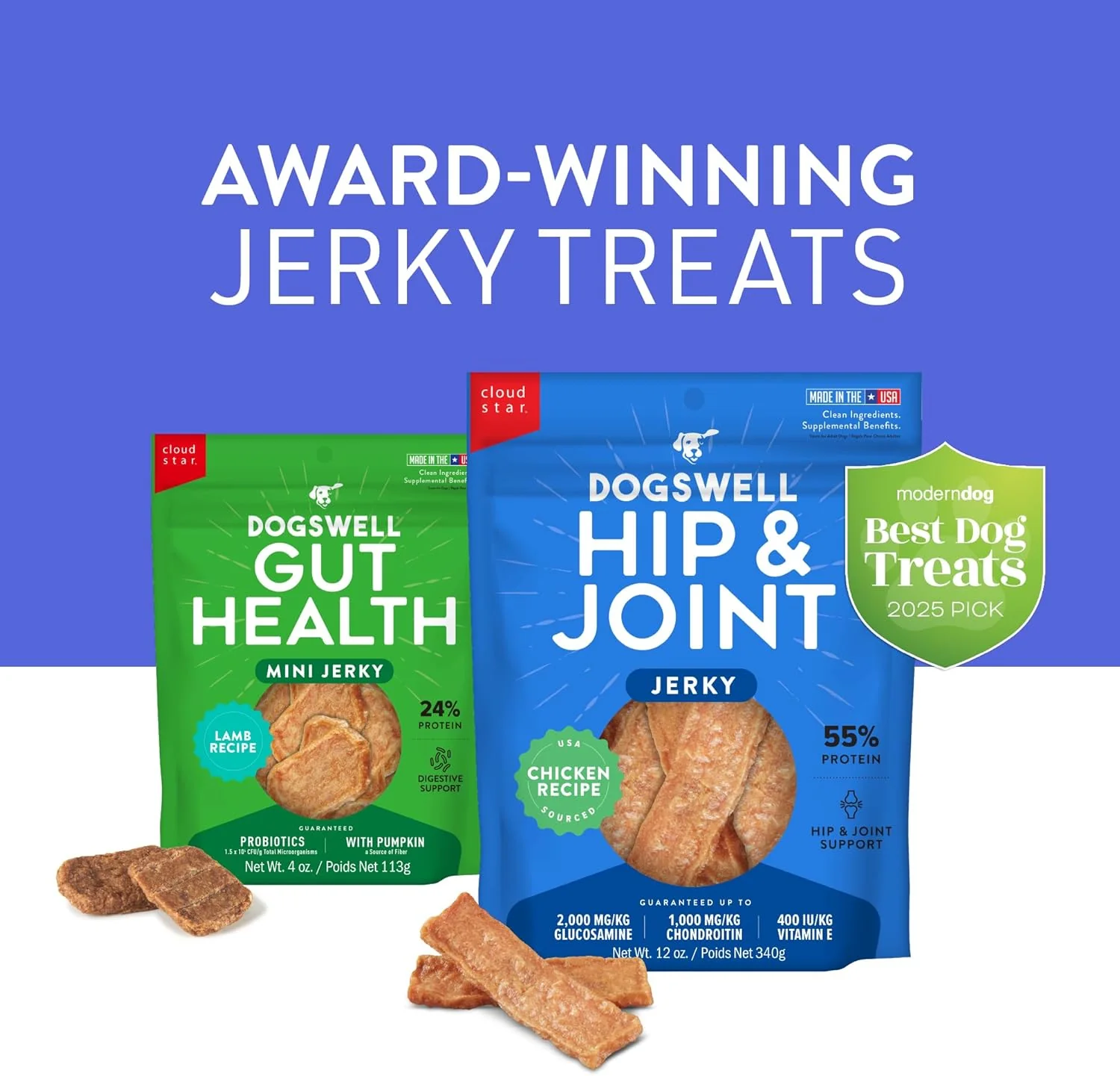 Dogswell Jerky Hip and Joint Dog Treats Grain Free Made in USA Only, Glucosamine and Chondroitin, Chicken - Image 7