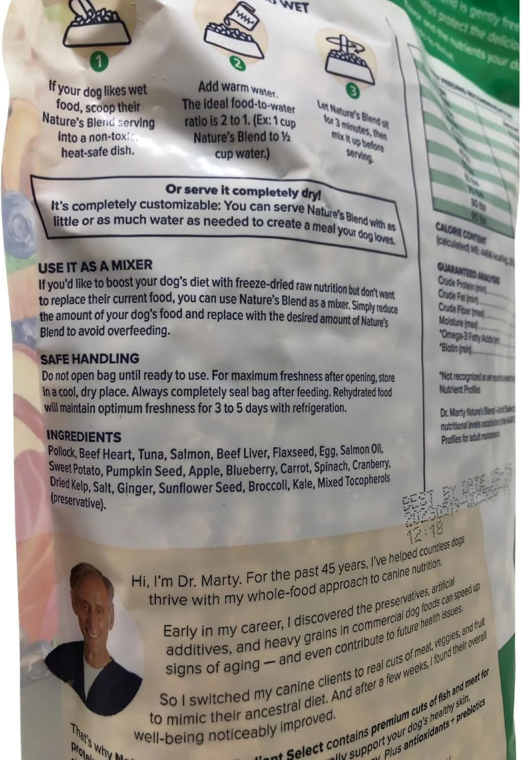 Dr. Marty Natures Blend Radiant Select Freeze Dried Raw Dog Food 16 Oz Bag - Image 4