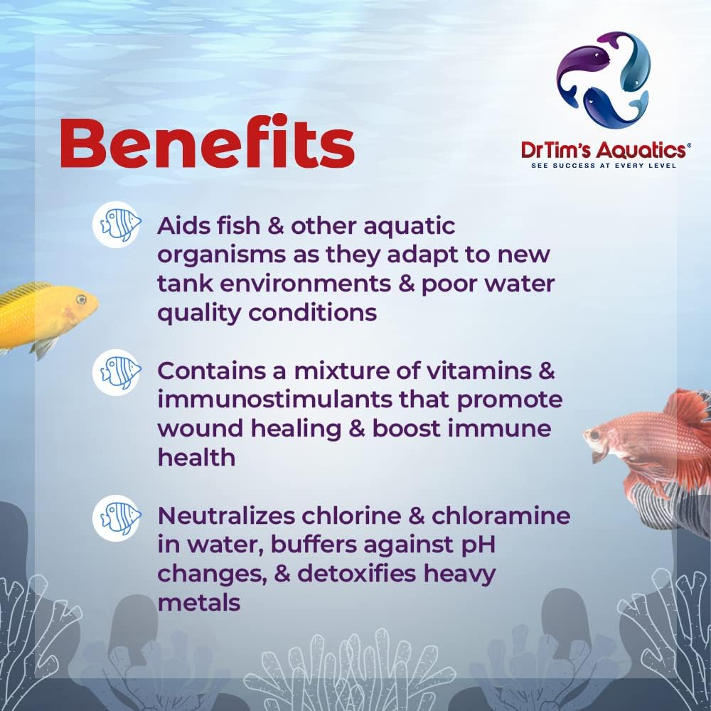 DrTim’s Aquatics First Defense for Freshwater Aquariums – Stress Relief & Immune System Support with Vitamins & Immunostimulants for Fish Tanks 8oz. - Image 3