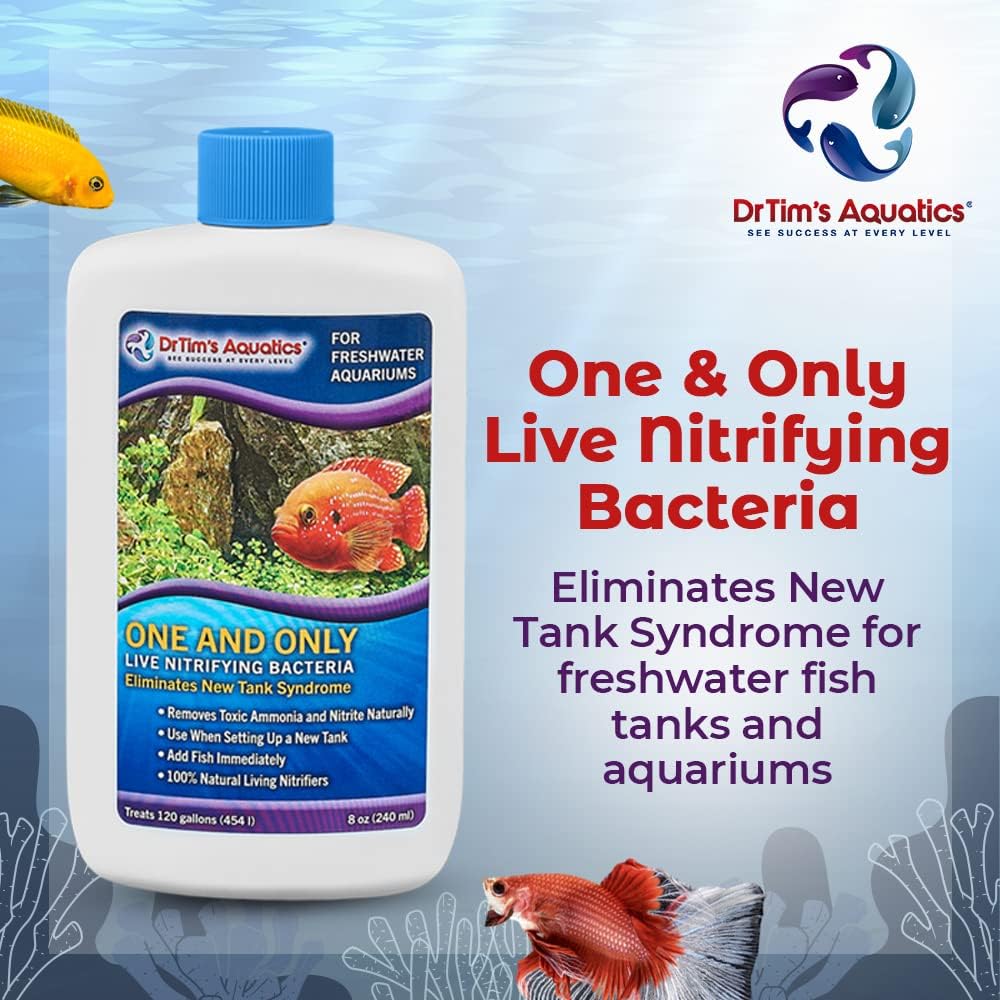 DrTim’s Aquatics One & Only Live Nitrifying Solution  – for Freshwater Fish Tanks – Supports Aquarium Cycling and Water Balance - Image 2