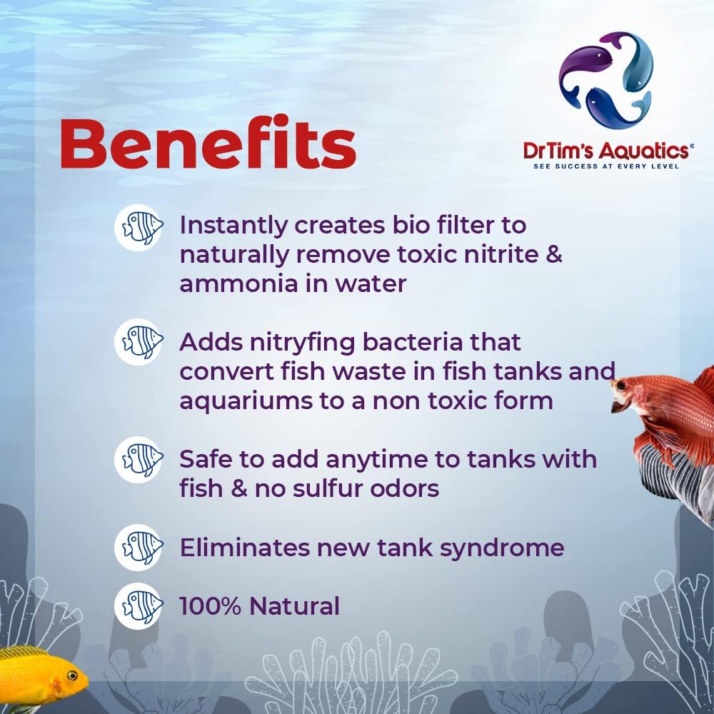 DrTim’s Aquatics One & Only Live Nitrifying Solution  – for Freshwater Fish Tanks – Supports Aquarium Cycling and Water Balance - Image 3