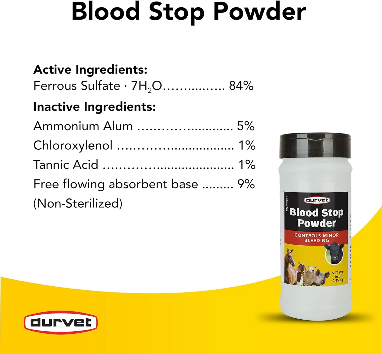 Durvet® Blood Stop Powder 16 oz - Image 4
