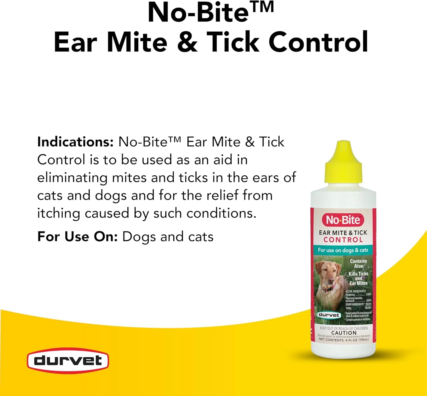 Durvet® No-Bite™ Ear Mite Control – 4 oz Fast Relief for Cats & Dogs - Image 3
