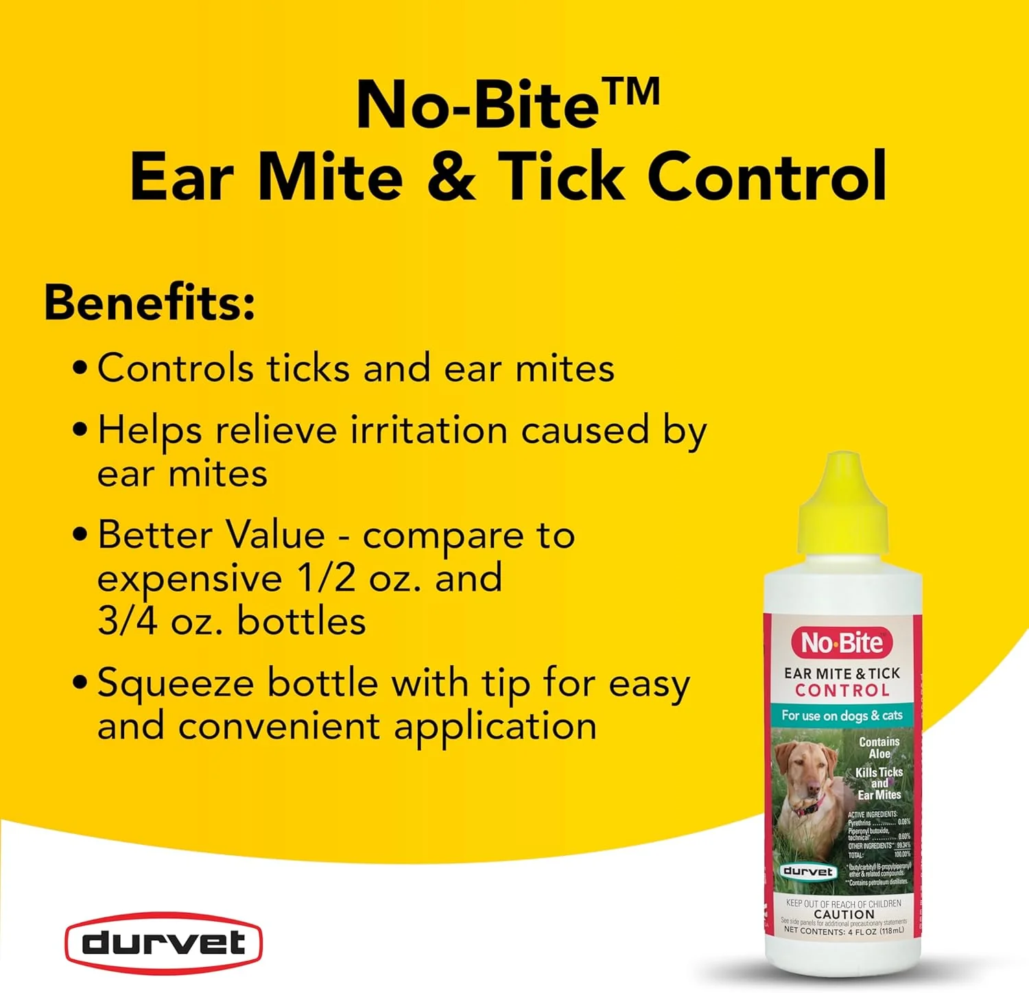 Durvet® No-Bite™ Ear Mite Control – 4 oz Fast Relief for Cats & Dogs - Image 5
