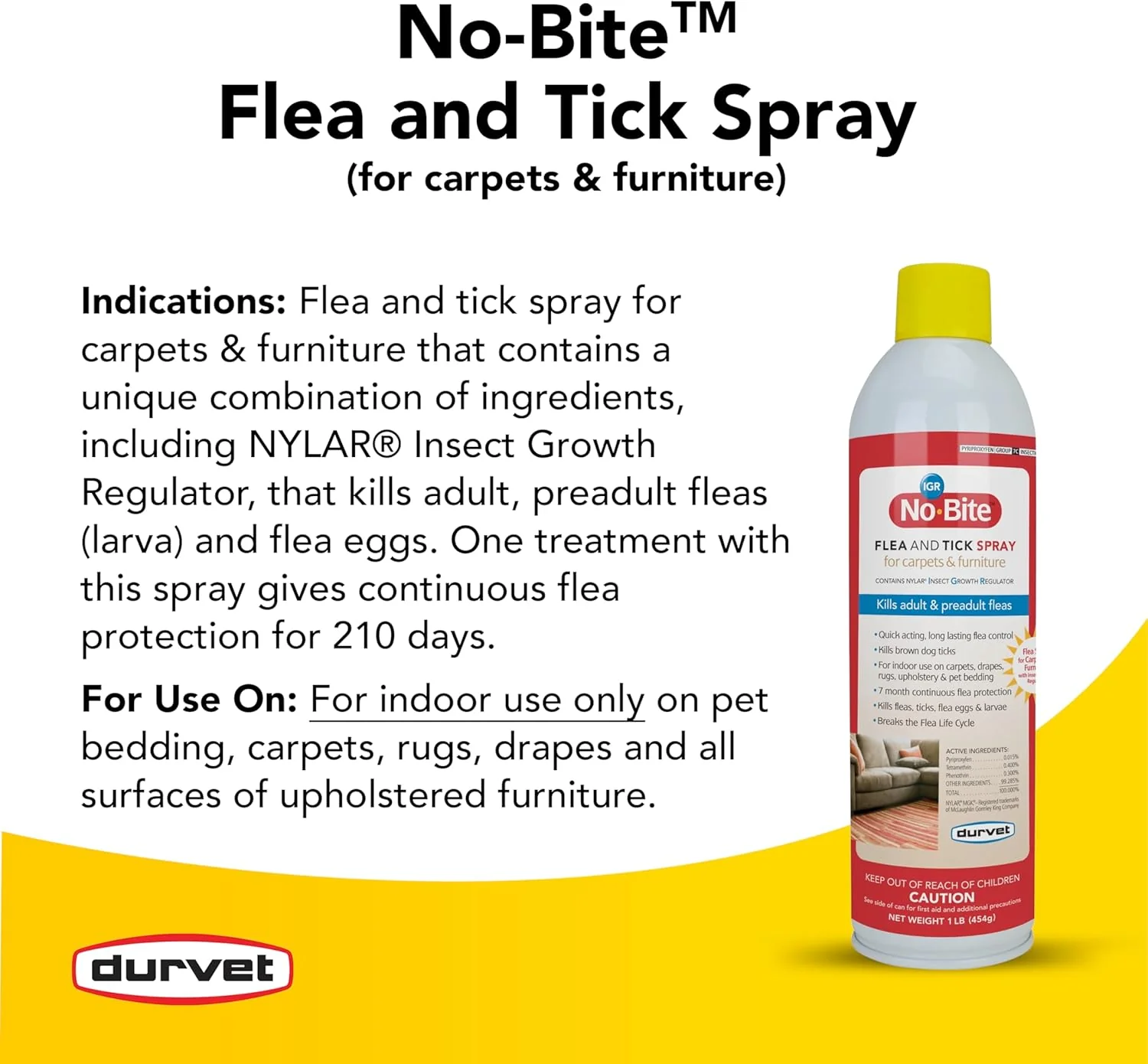 Durvet® No-Bite™ IGR House & Carpet Spray – 16 oz - Image 3