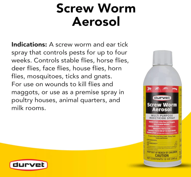 Durvet® Screw Worm Aerosol, 12 oz, Brown/A - Image 3