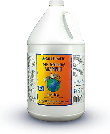 Earthbath 2-in-1 Conditioning Dog Shampoo- Gentle Shampoo and Conditioner for Smelly Dogs, Dog Wash in Bulk, Softens and Detangles, Use for Pet Grooming, Dilutes 33:1- Mango Tango - Image 9