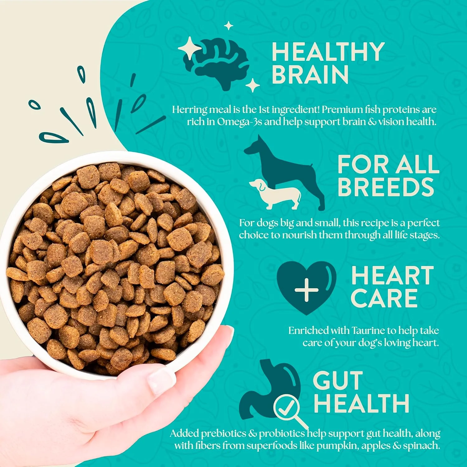Earthborn Holistic Coastal Catch Herring Meal & Vegetables Grain-Free Sensitive Skin & Stomach Dry Food for Dogs and Puppies - Image 5