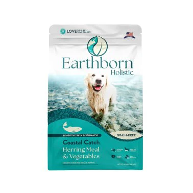 Earthborn Holistic Coastal Catch Herring Meal & Vegetables Grain-Free Sensitive Skin & Stomach Dry Food for Dogs and Puppies - Image 9