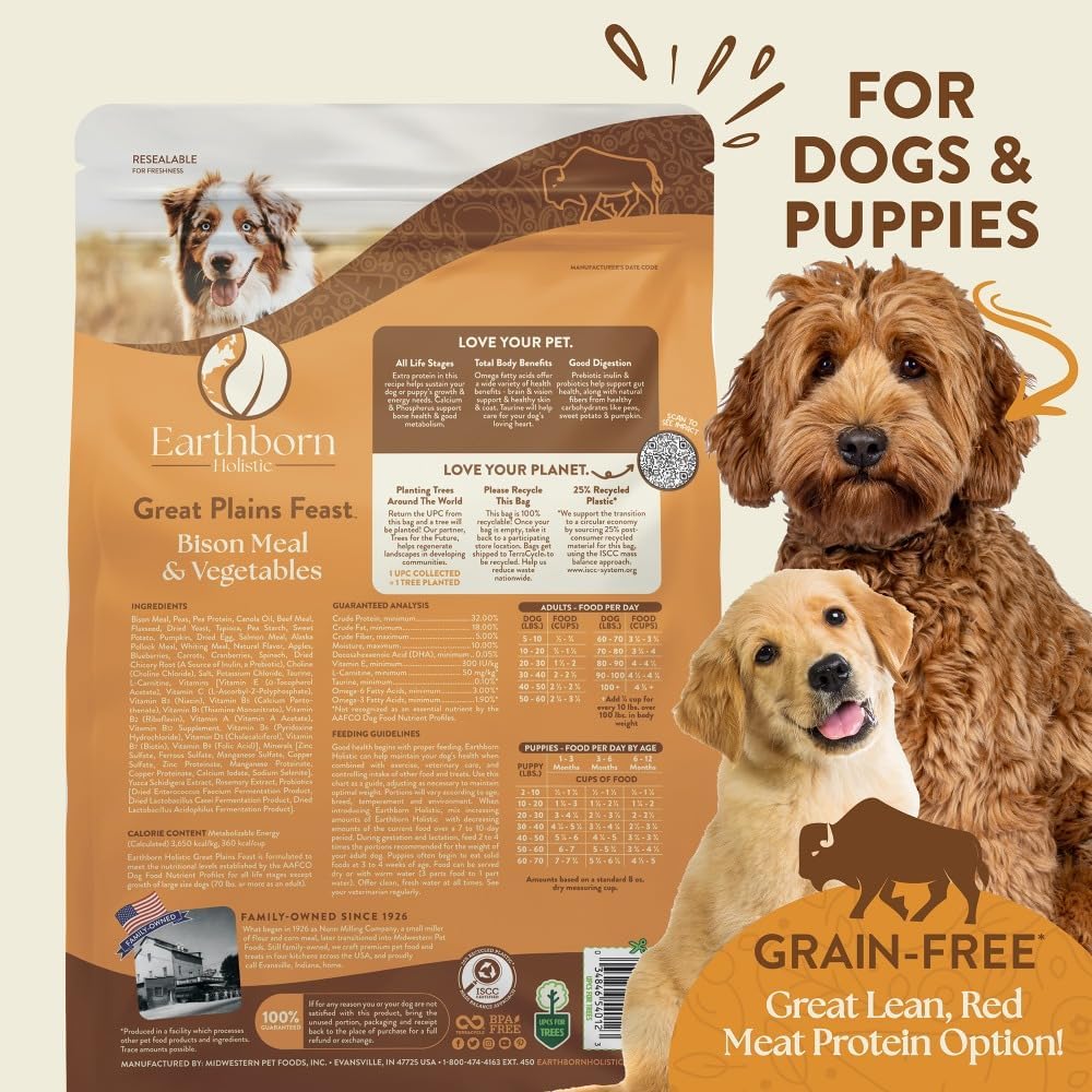 Earthborn Holistic Great Plains Feast with Bison and Beef Meal Grain and Gluten Free - Image 3