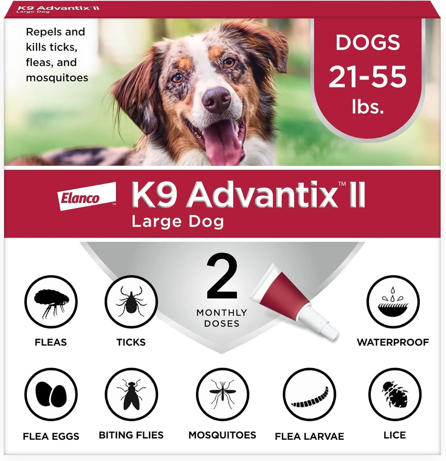 Elanco K9 Advantix II Dog Vet-Recommended Flea, Tick & Mosquito Treatment & Prevention | Dogs 4-10 lbs. | 2-Mo Supply - Image 13