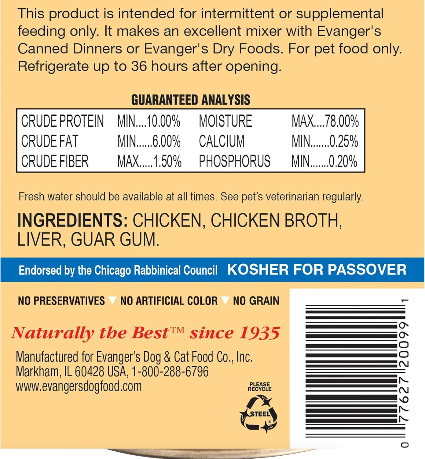 Evanger's Grain-Free Chicken for Dogs & Cats - Image 2