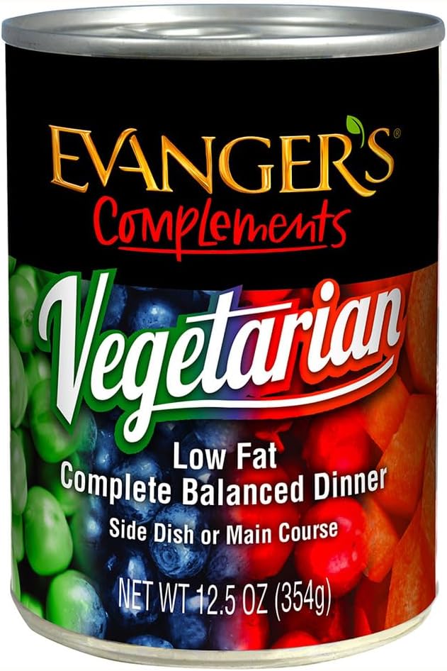 Evanger's Super Premium Low Fat Vegetarian Dinner for Dogs & Cats, 12 x 12.8 oz cans - Image 2
