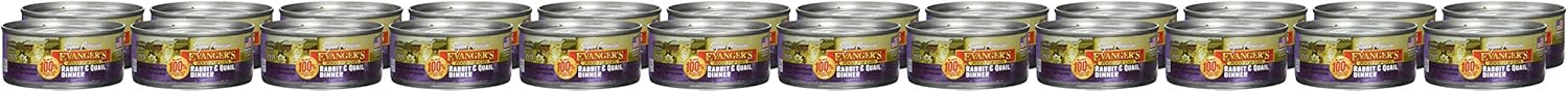 Evanger's Super Premium Rabbit & Quail Dinner for Cats - 24, 5.5 oz Cans - Image 4
