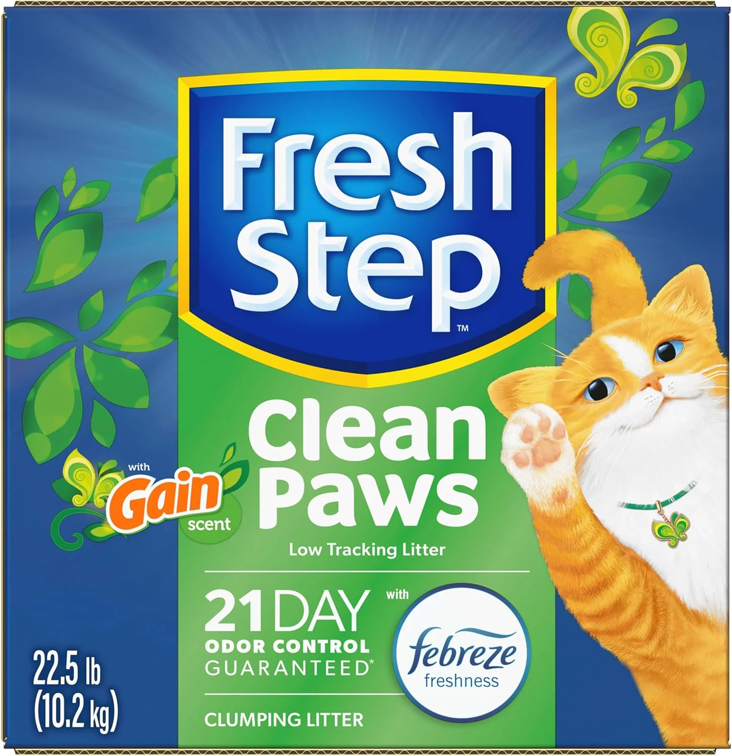 Fresh Step Clean Paws Cat Litter With Febreze Freshness With Febreze Gain Scent, Low-Tracking Clumping Litter With Guaranteed Odor Control, 22.5 lb. Box - Image 15