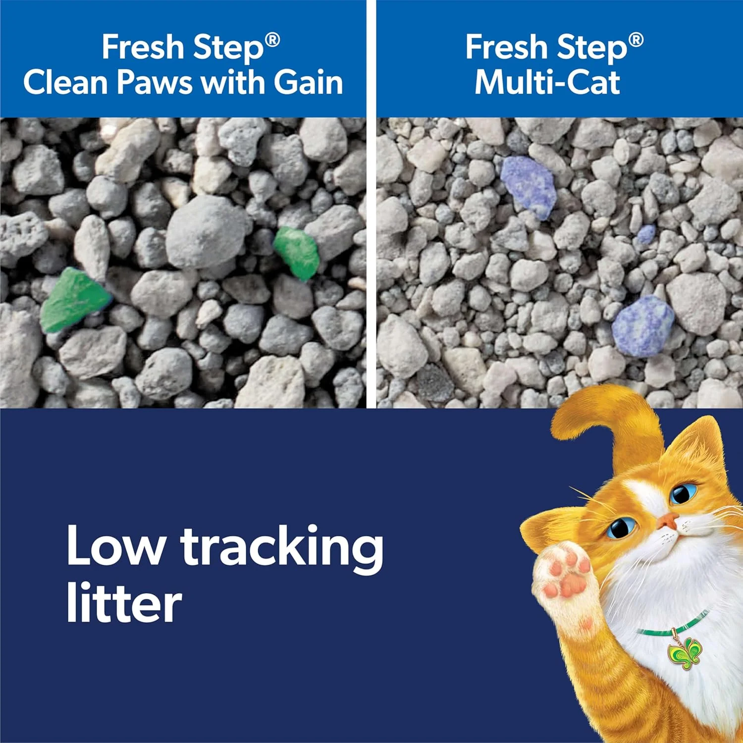 Fresh Step Clean Paws Cat Litter With Febreze Freshness With Febreze Gain Scent, Low-Tracking Clumping Litter With Guaranteed Odor Control, 22.5 lb. Box - Image 4