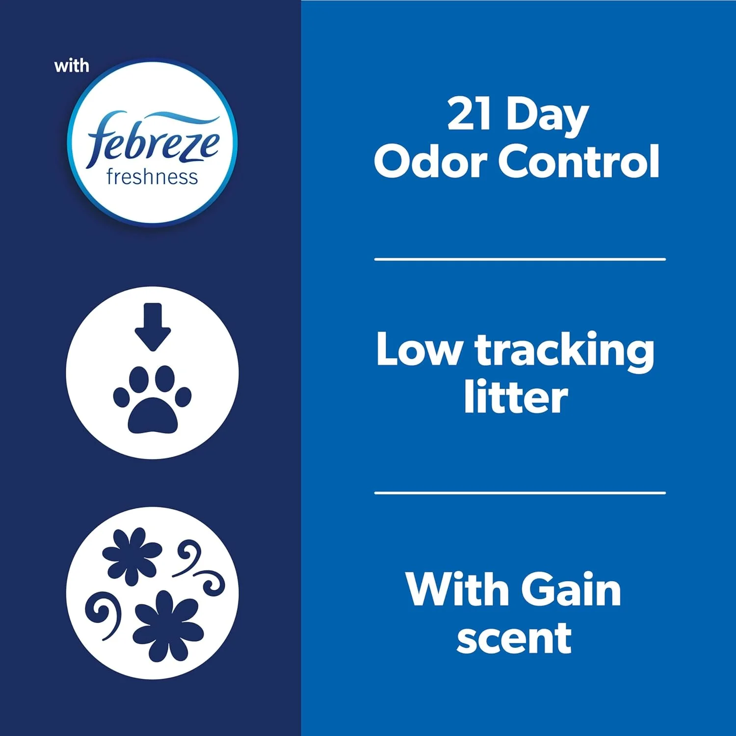 Fresh Step Clean Paws Cat Litter With Febreze Freshness With Febreze Gain Scent, Low-Tracking Clumping Litter With Guaranteed Odor Control, 22.5 lb. Box - Image 9