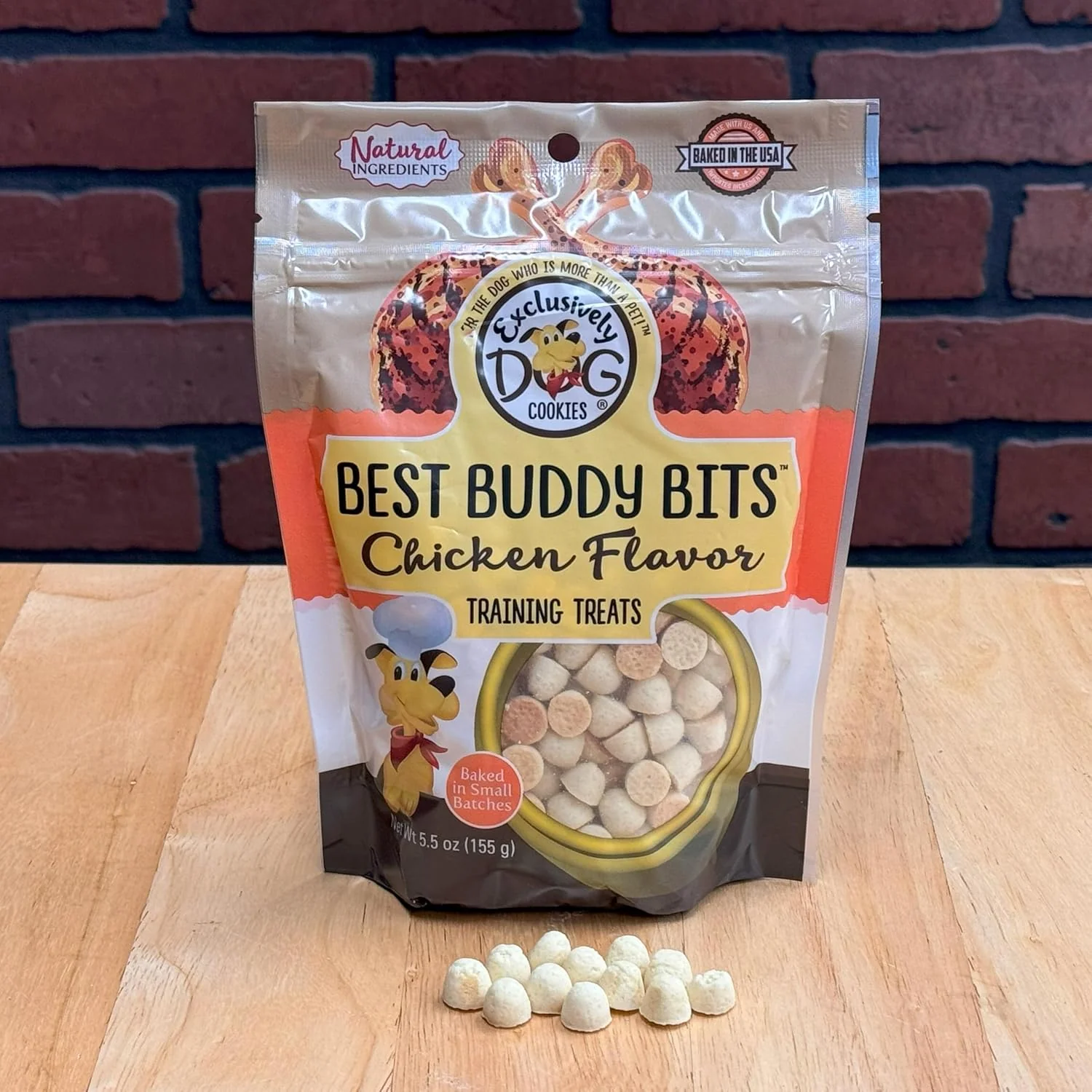 Exclusively Dog Best Buddy Bits Training Treats for Dogs and Puppies - All Natural, Baked in The USA, Ideal for Training & Agility, No Animal Byproducts - Chicken Flavor, 5.5oz Resealable Bag - Image 4