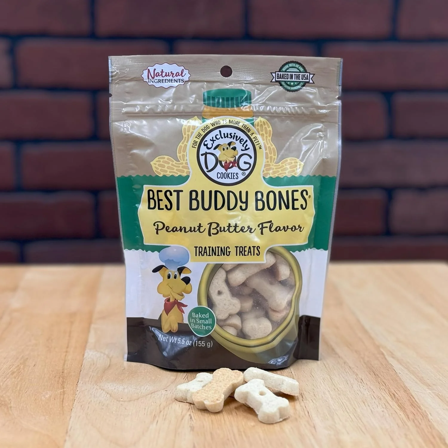 Exclusively Dog Cookies Best Buddy Bones Peanut Butter Flavor Training Treats, Natural and Made in The USA, 5.5 oz - Image 3