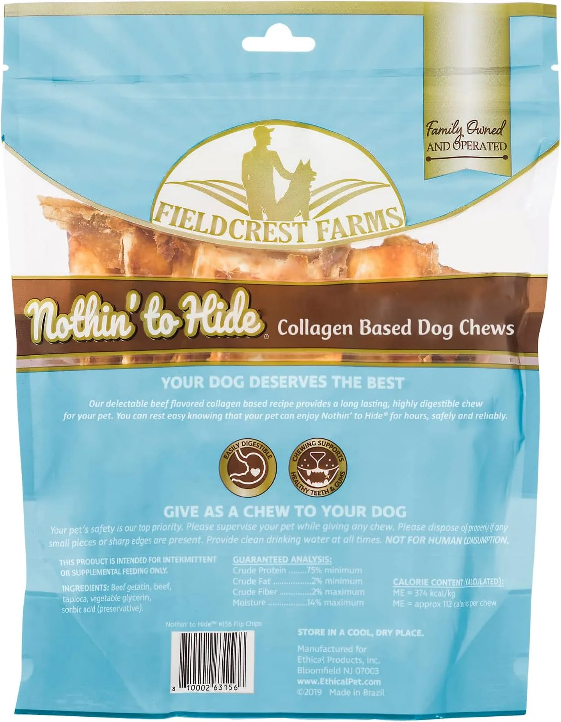 Fieldcrest Farms Nothin' To Hide Flip Chips Dog Treat Beef, 1ea/8.5 oz, 8 pk - Image 8