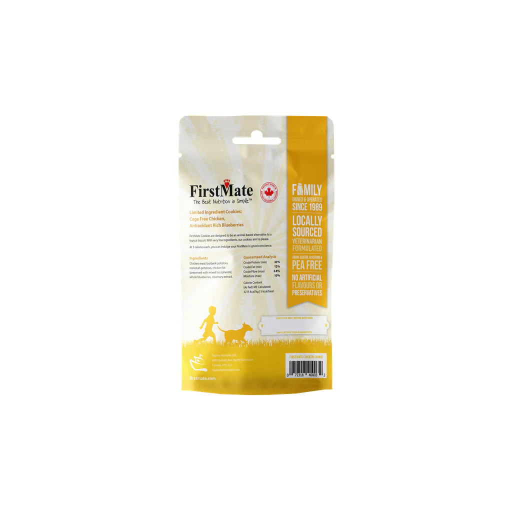 FirstMate Limited Ingredient Cage-Free Chicken with Blueberries Dog Treat 8oz - Image 2
