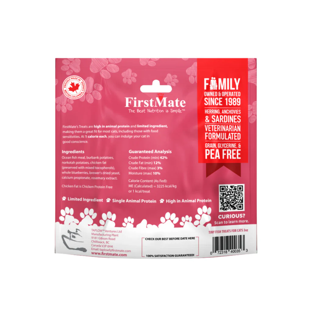 FirstMate Limited Ingredient Tiny Fish Cat Treats 3oz - Image 2