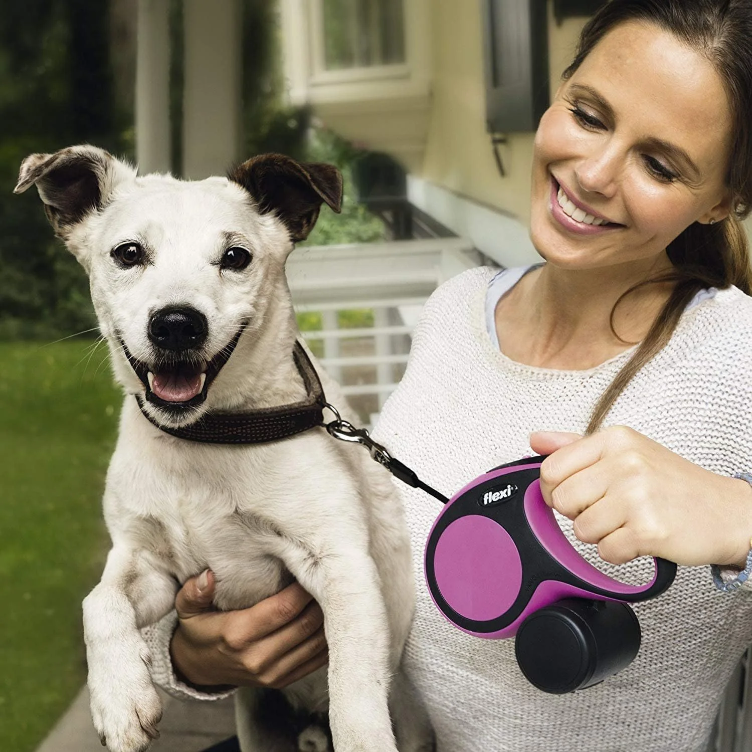 FLEXI New Comfort Retractable Dog Leash (Tape), Green - Image 7