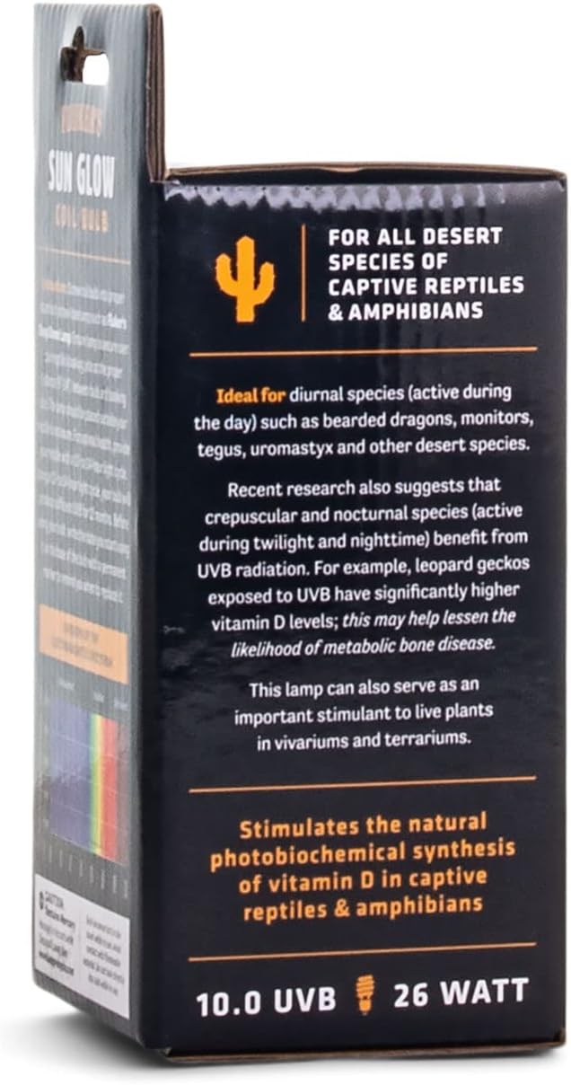 Fluker’s Sun Glow 10.0 UVB Fluorescent Coil Bulb for Desert Reptiles, Reptile Heat Light Stimulates Natural Synthesis of Vitamin D in Captive Reptiles - Image 3
