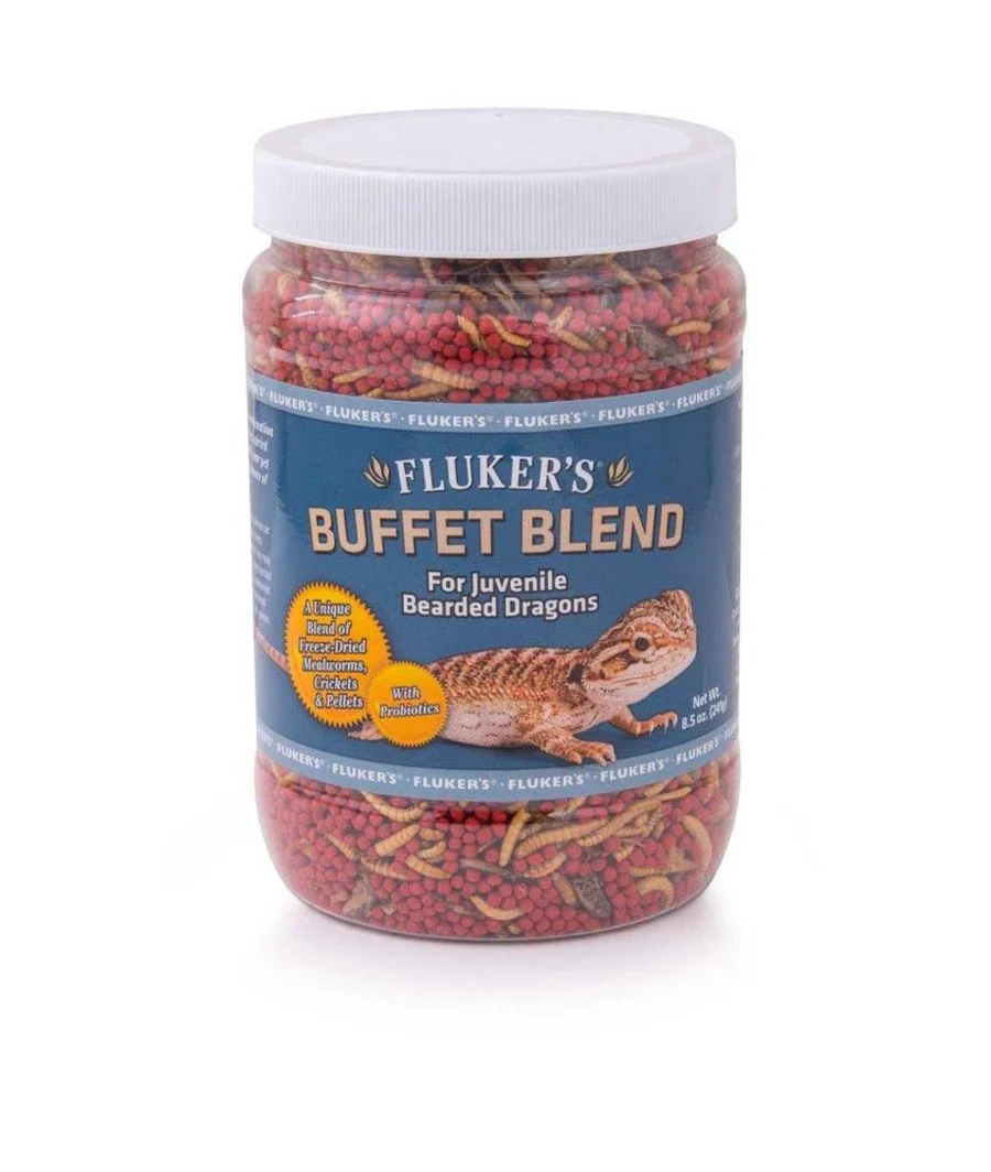 Fluker's Buffet Blend Juvenile Bearded Dragon Diet, Mealworms, Crickets and Pellets - Image 3