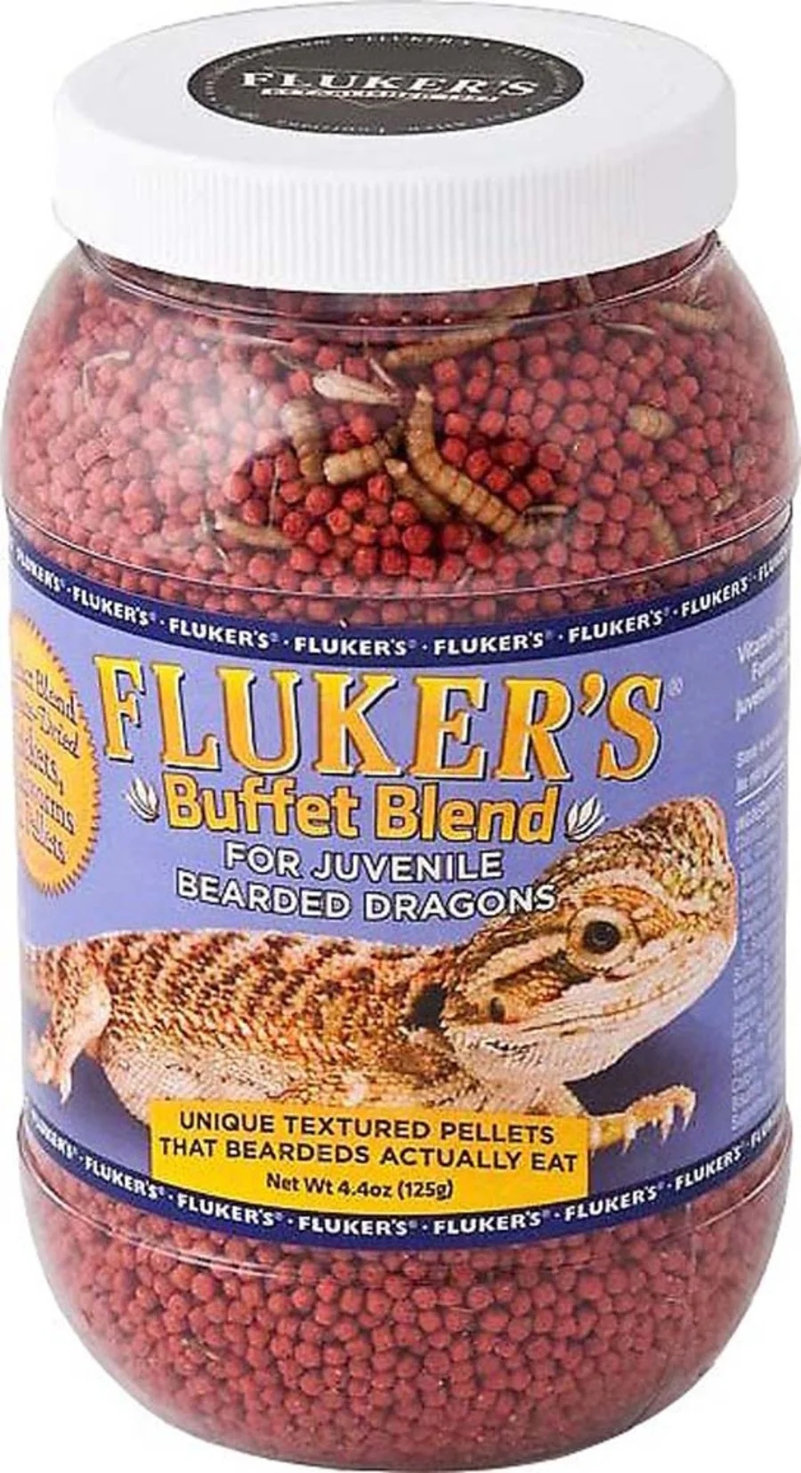 Fluker's Buffet Blend Juvenile Bearded Dragon Diet, Mealworms, Crickets and Pellets - Image 4