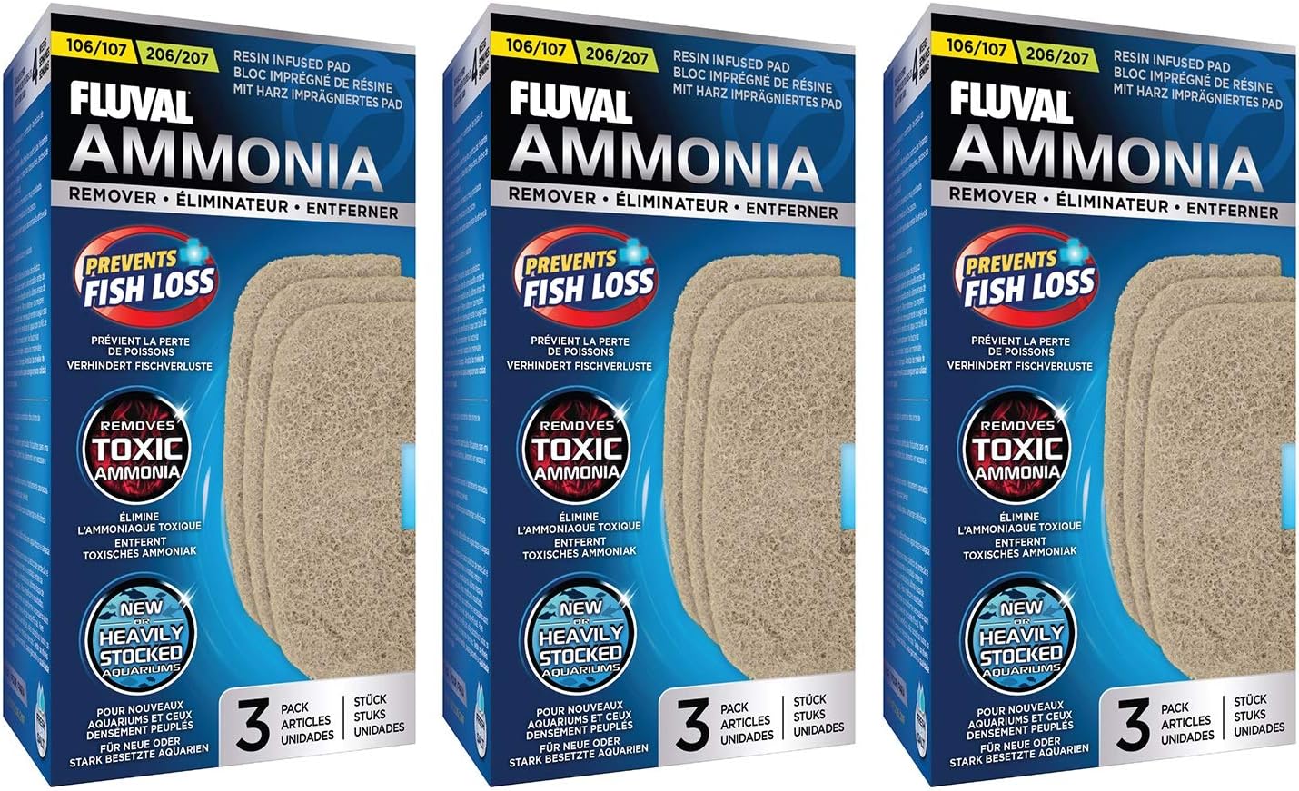 Fluval 107/207 Ammonia Remover Pad, 3 pcs - Image 2