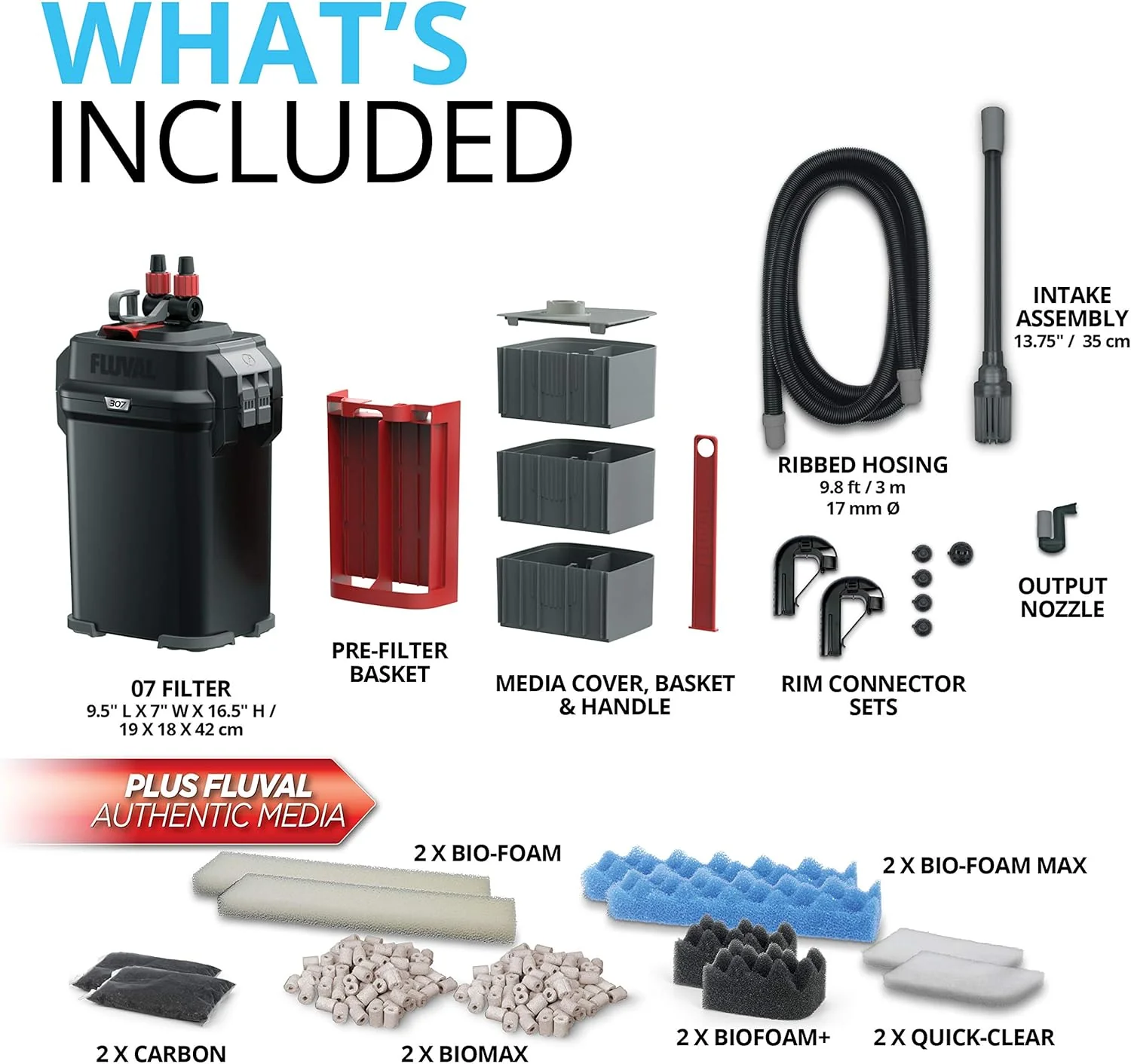 Fluval 307 Perfomance Canister Filter - for Aquariums Up to 70 Gallons - Aquarium Canister Filter - Image 6
