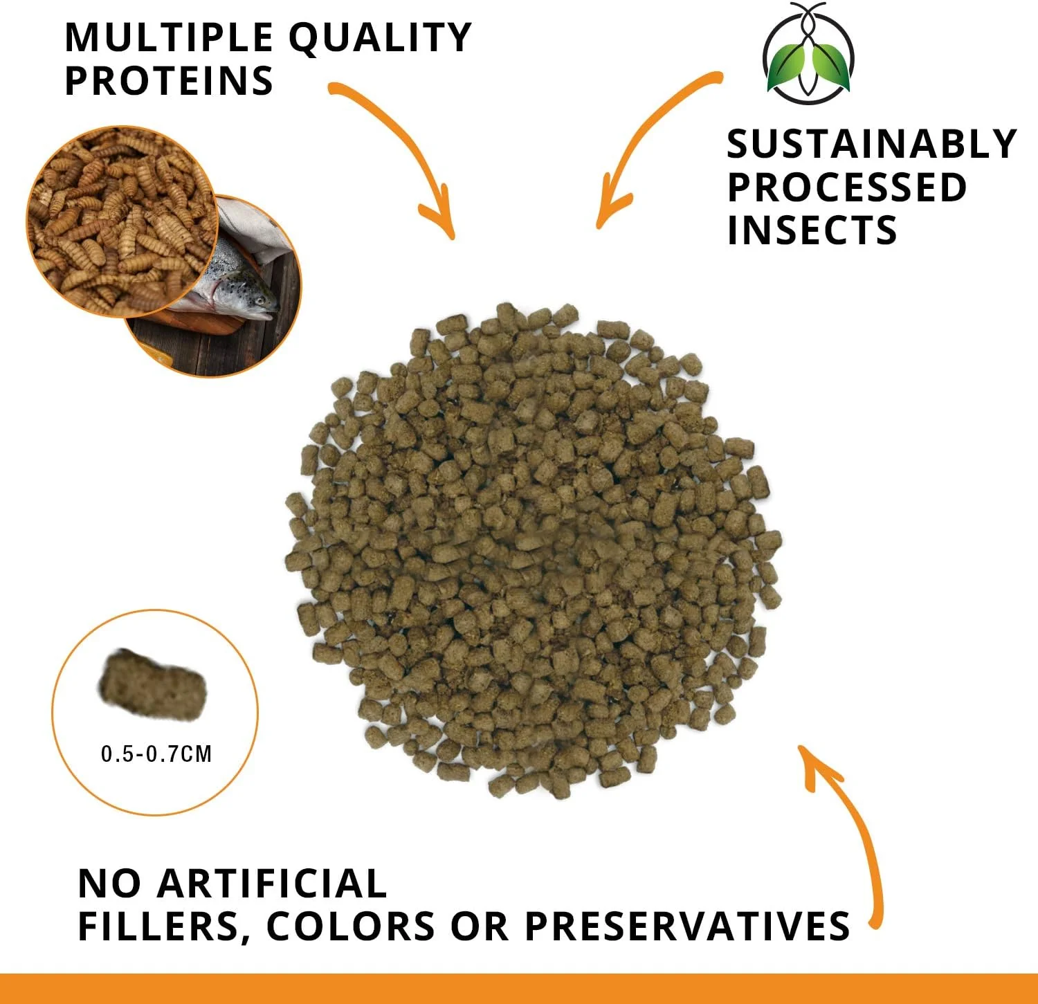 Fluval Bug Bites Goldfish Fish Food, Pellets for Medium to Large Sized Fish, 3.53 oz - Image 2