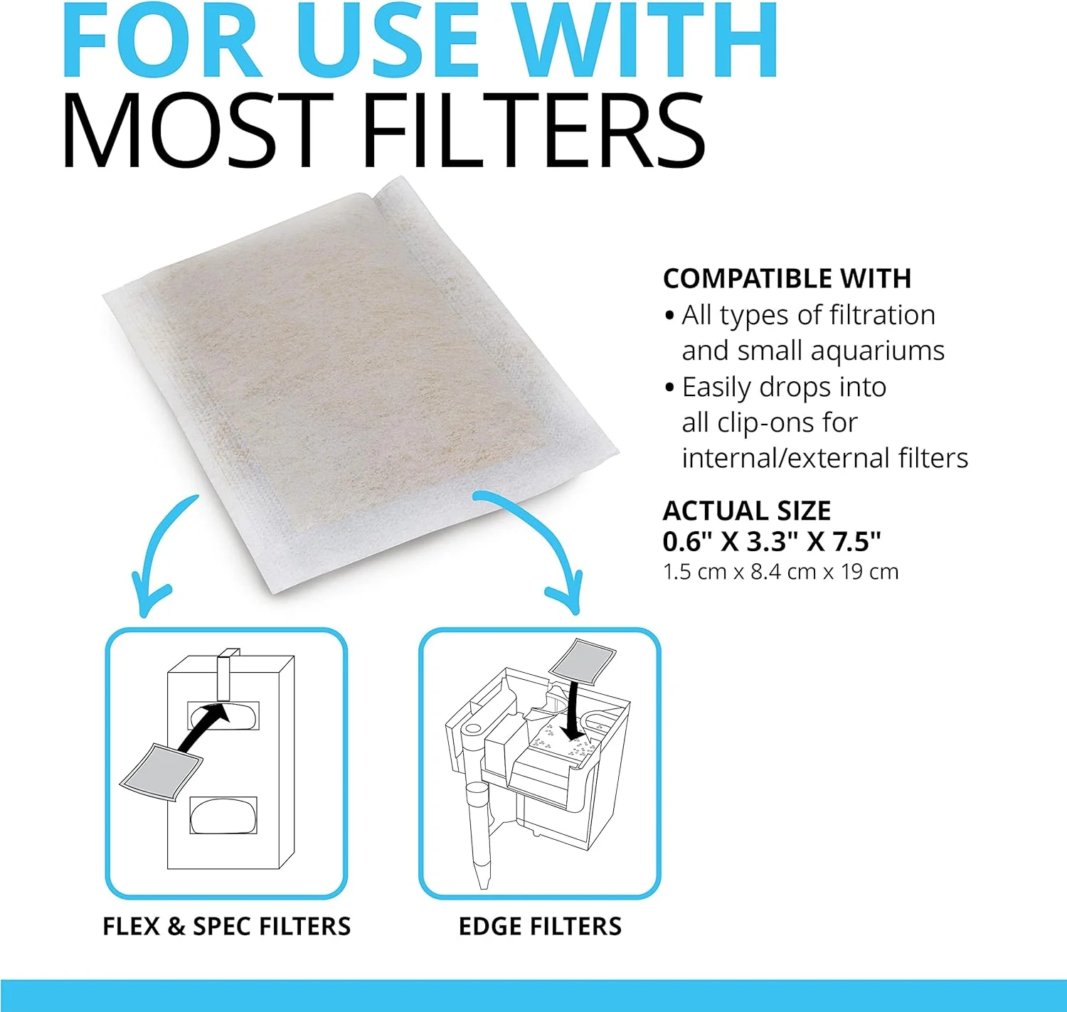 Fluval ClearX Filter Media Insert, Replacement Aquarium Filter Media, 4-Pack - Image 5