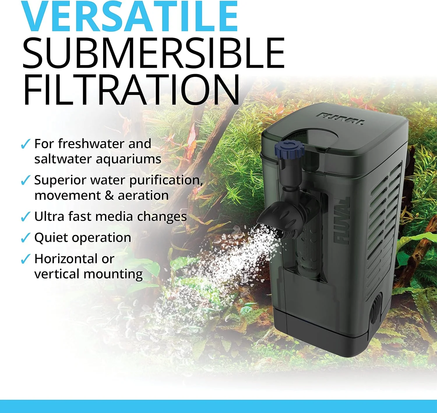 Fluval Underwater Filter, Freshwater and Saltwater Aquarium Filter - Image 2