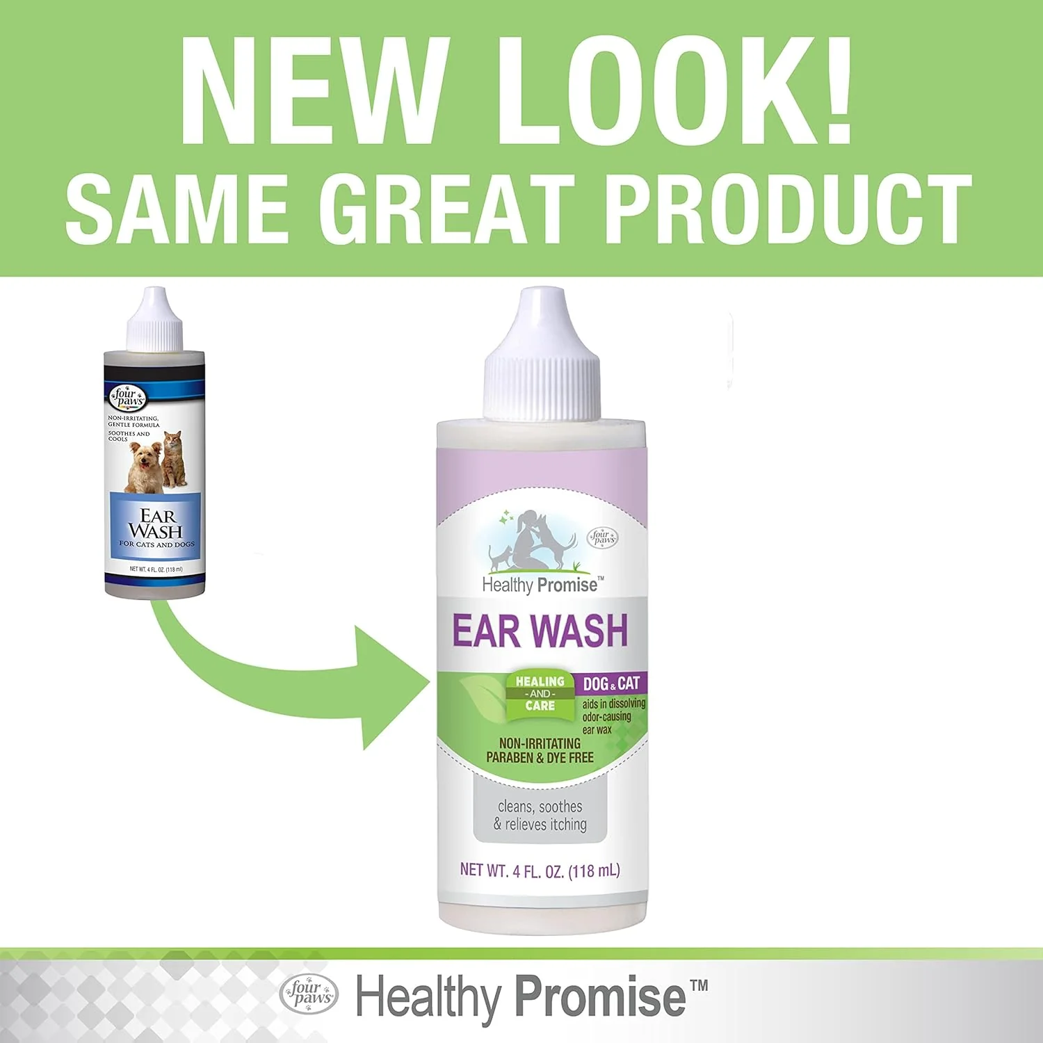 Four Paws Healthy Promise Grooming Soothing Pet Ear Wash Cleaner for Dogs and Cats, Odor Reducing & Itch Relief - Image 6