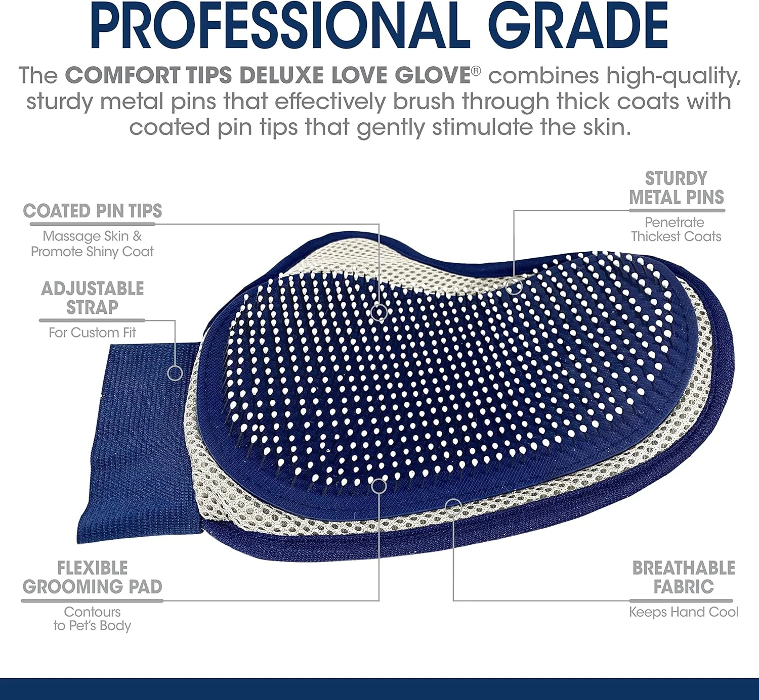 Four Paws Magic Coat Professional Series Comfort Tips Deluxe Dog Grooming Glove - Image 3