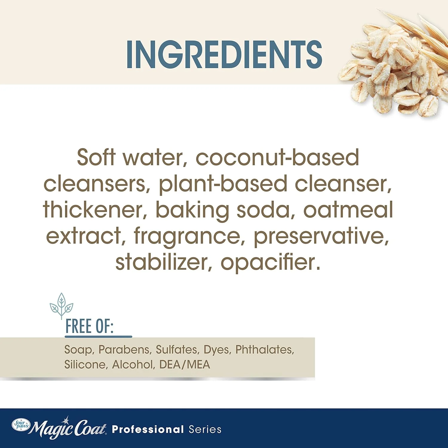 Four Paws Magic Coat Professional Series Nourishing Oatmeal Dog Whitening Shampoo - Image 6